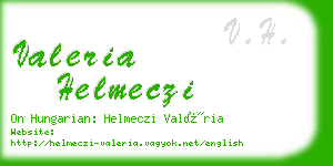 valeria helmeczi business card